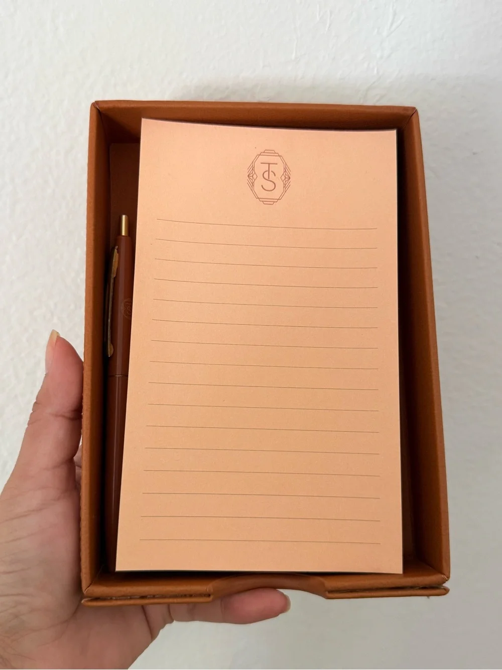 THE LIFE OF A SHOWGIRL NOTEPAD AND TRAY - Tan
